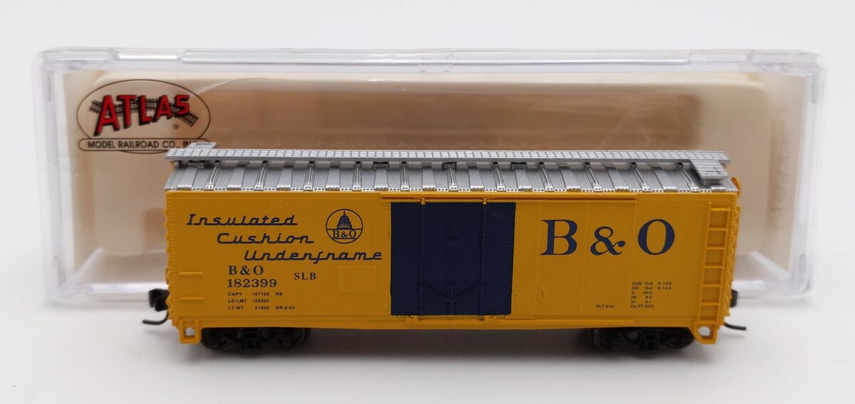 Atlas 33192 N Scale Baltimore & Ohio 40' Standard Boxcar #182399 LN/Box