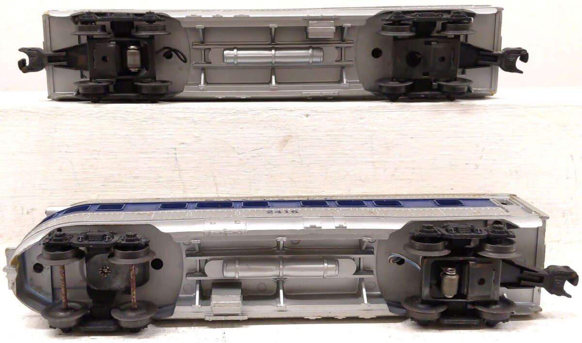 Lionel Vintage O Gauge Postwar "Santa Fe" Passenger Cars: 2414, 2416 [2] VG