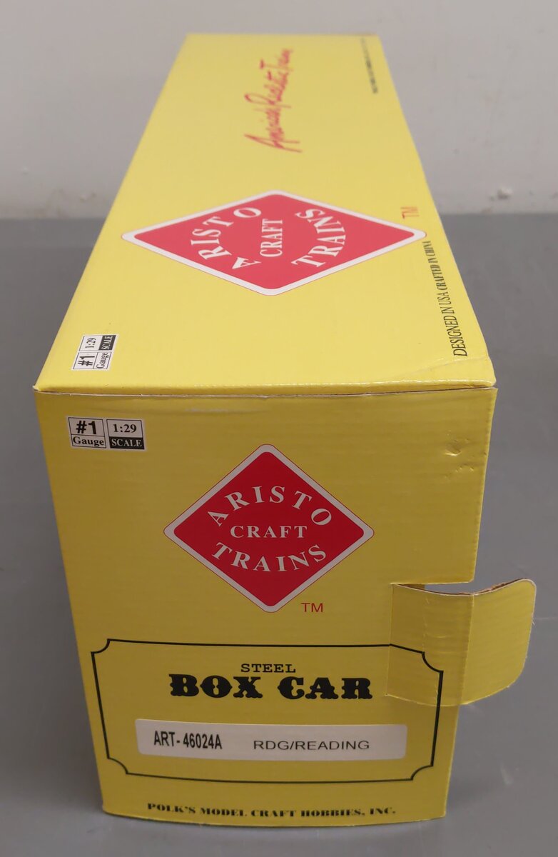 Aristo-Craft 46024 G Scale Reading Steel-Side Boxcar #18215 LN/Box