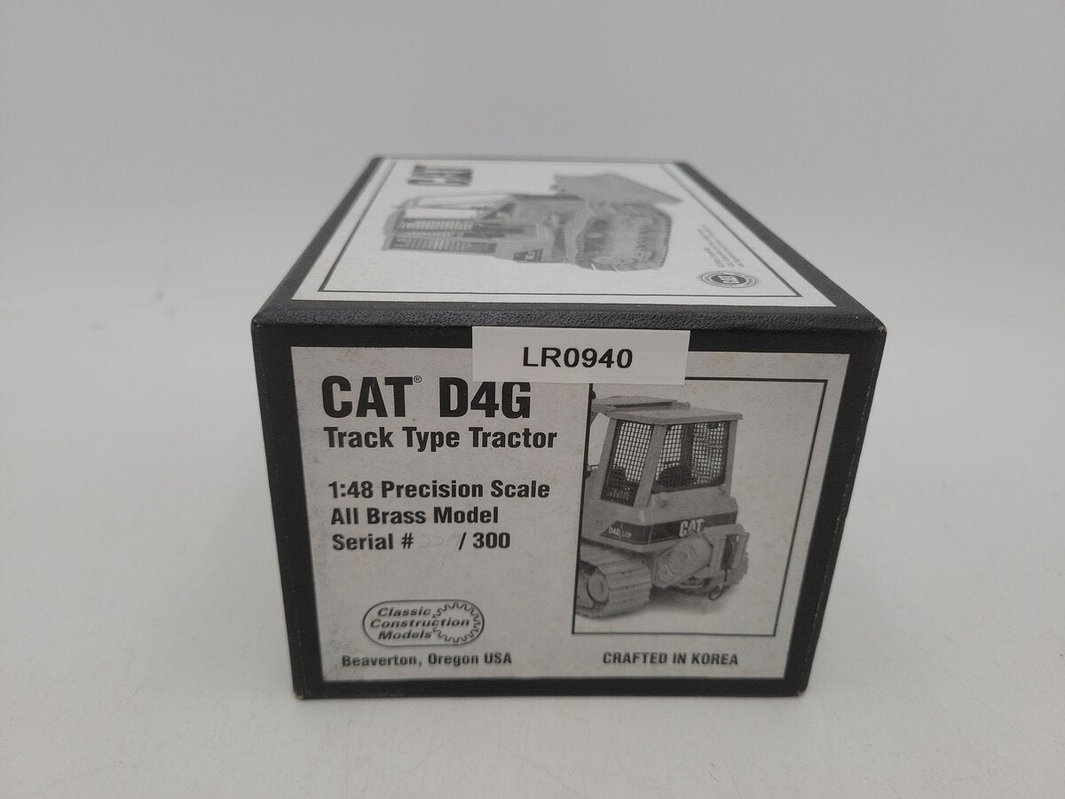 CCM 2005 1:48 Scale Yellow Cat D4G Track-Type Tractor Serial #229 / 300 LN/Box