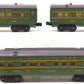 Lionel Vintage O Gauge Postwar Green/Gray Passenger Cars: 2400, 2401 [3] VG