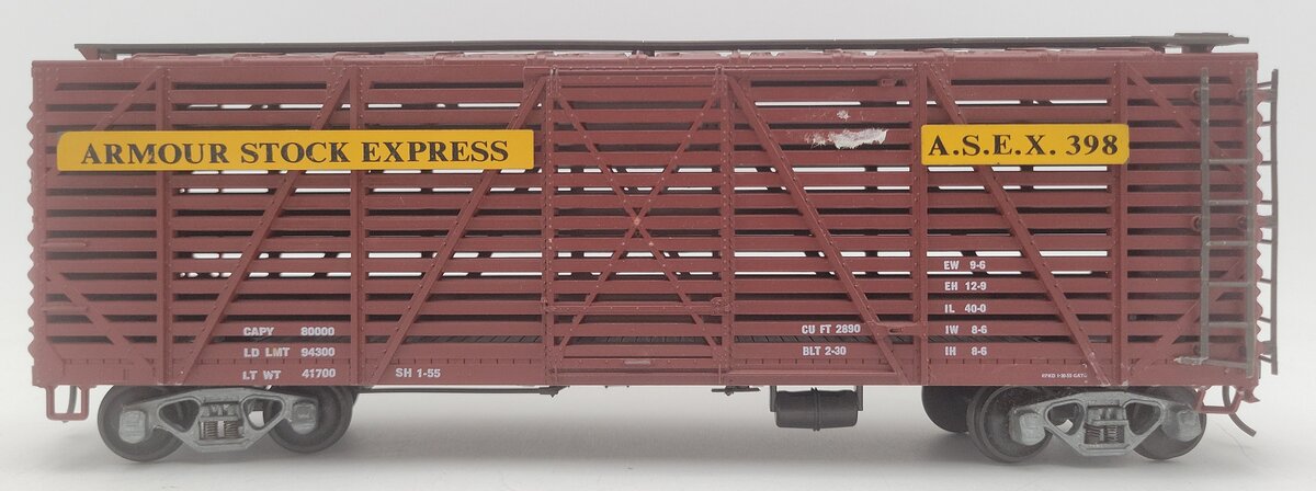 Atlas 398 O Scale Armour Stock Express Car #398 (2-Rail) EX