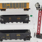 Lionel O Gauge Assorted Freight Cars and Flood Light: 6636, 9117, 16229 [4] EX