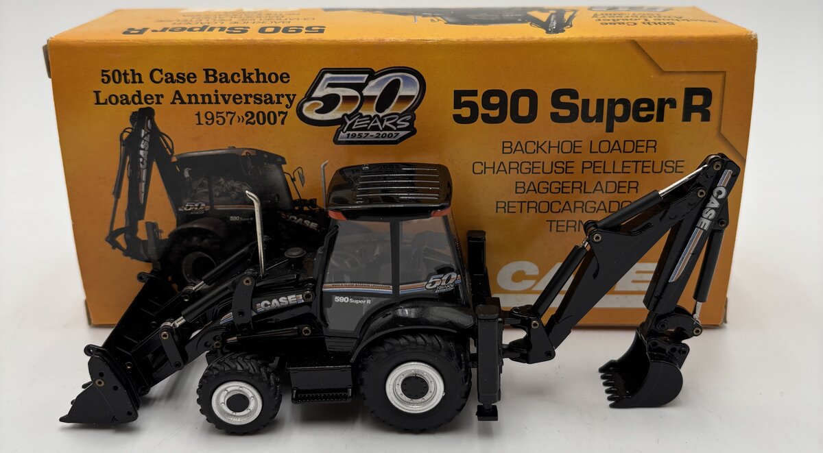 Conrad 2580/01 1:50 590 Super R Backhoe Loader 50th Anniversary Edition LN/Box