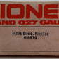 Lionel 6-9879 O Hills Bros. Coffee Billboard Reefer Car EX/Box
