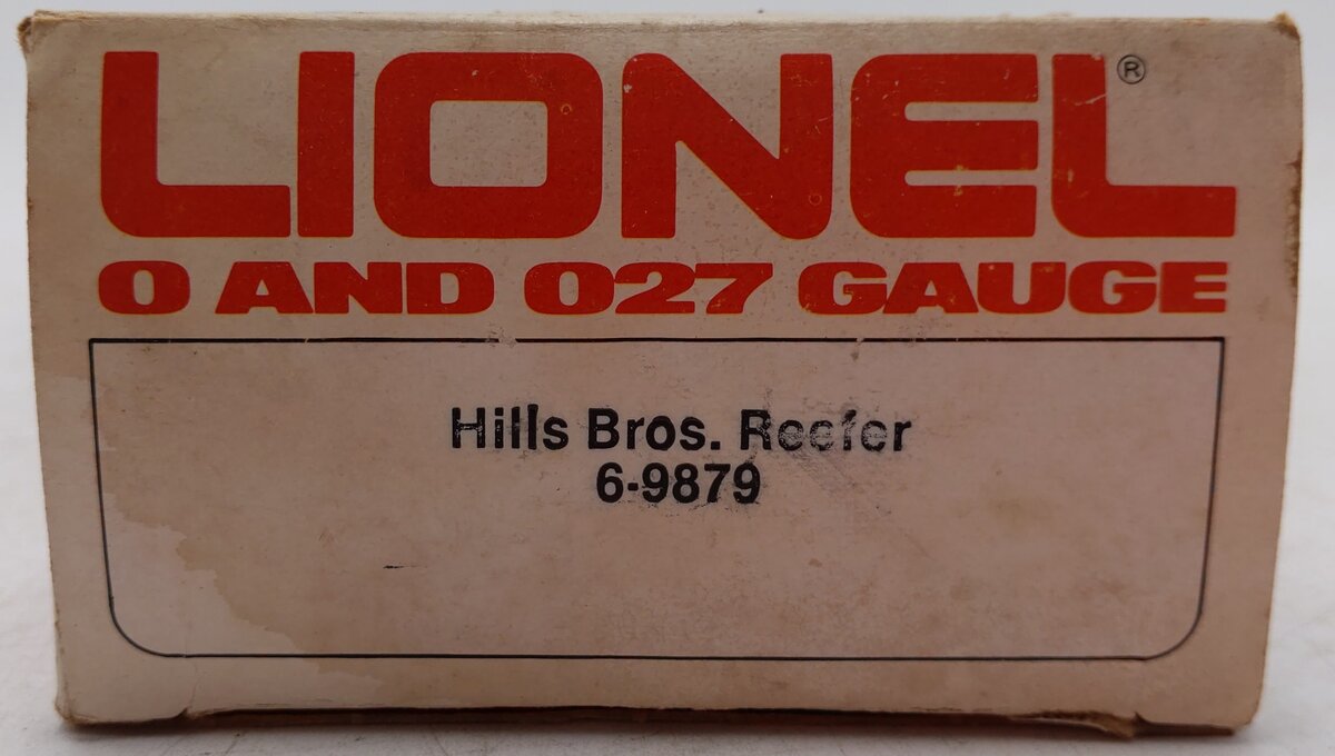Lionel 6-9879 O Hills Bros. Coffee Billboard Reefer Car EX/Box