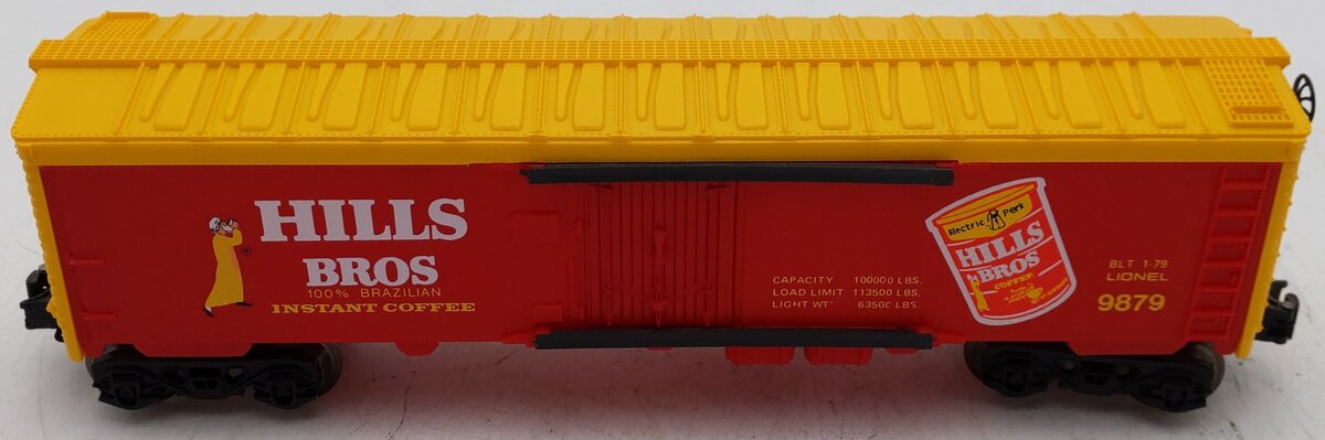 Lionel 6-9879 O Hills Bros. Coffee Billboard Reefer Car EX/Box