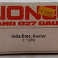 Lionel 6-9879 O Hills Bros. Coffee Billboard Reefer Car EX/Box