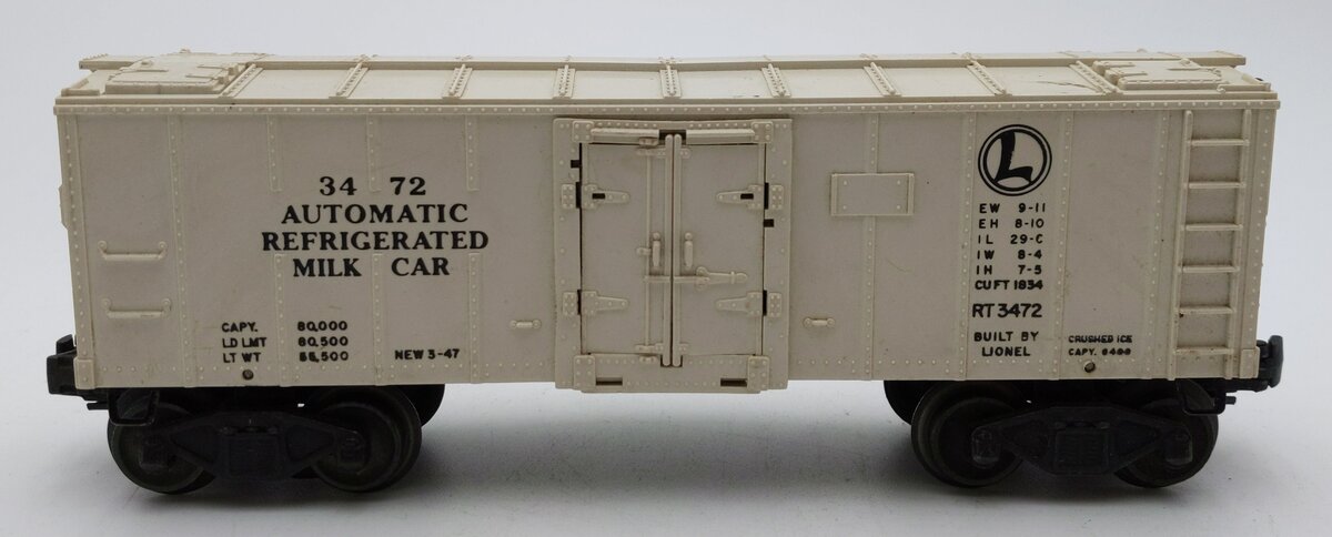 Lionel 3472 Vintage O Operating Milk Car EX/Box