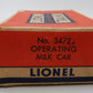 Lionel 3472 Vintage O Operating Milk Car EX/Box