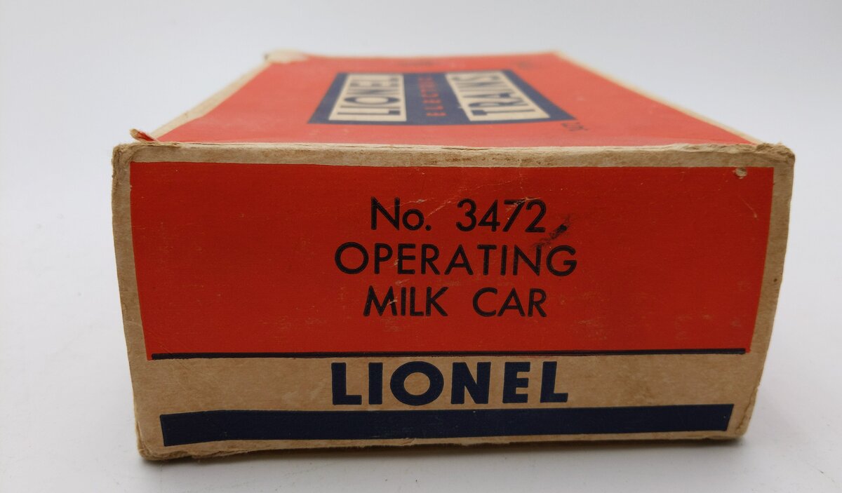 Lionel 3472 Vintage O Operating Milk Car EX/Box