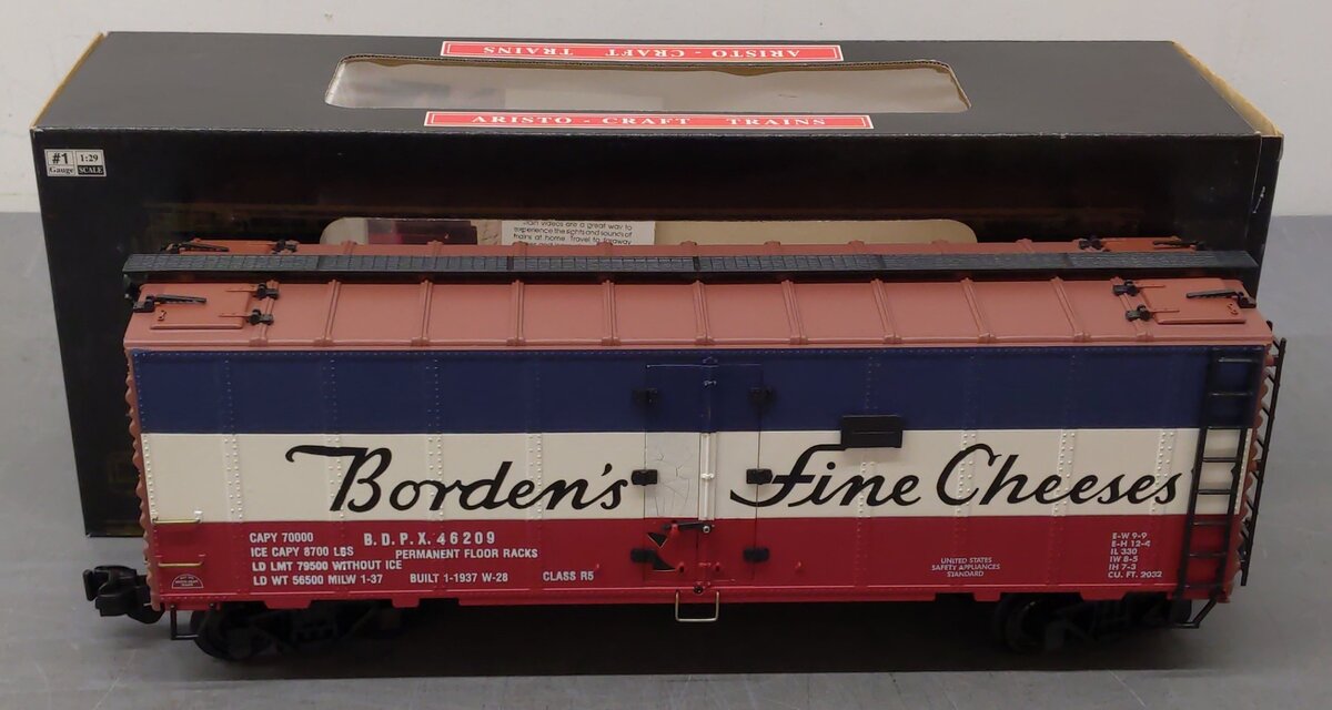 Aristo-Craft 46209 Borden's Fine Cheeses Reefer- Plastic Wheels EX/Box
