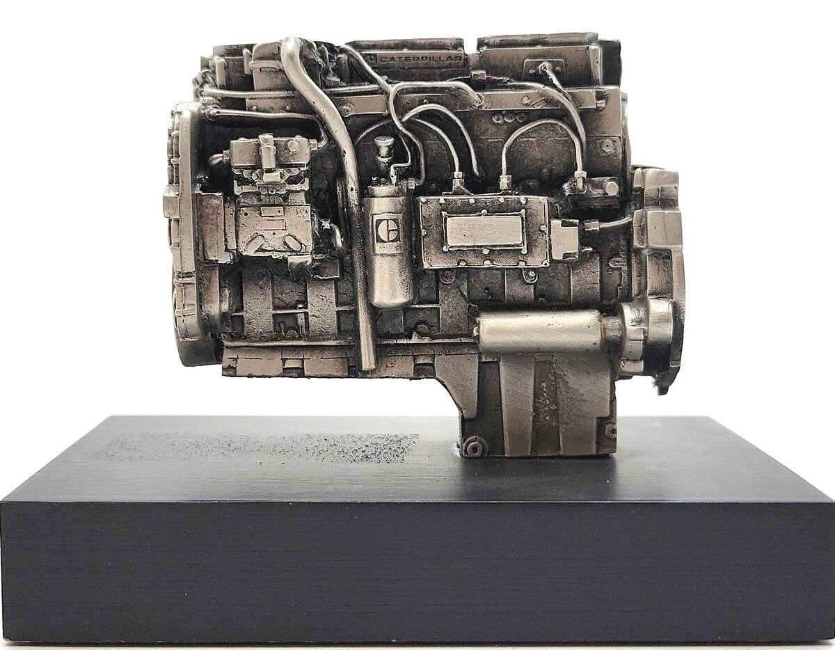 Pewter CAT H1000 Diesel Engine Mounted on Stand LN/Box