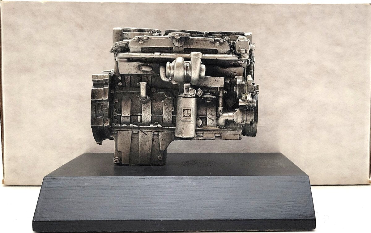 Pewter CAT H1000 Diesel Engine Mounted on Stand LN/Box