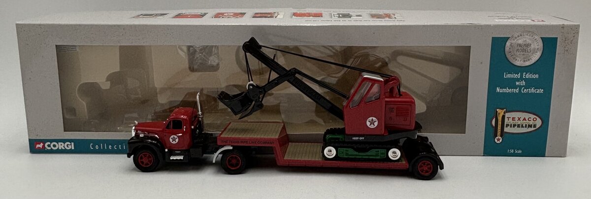 Corgi 53503 1:50 Mack B Series Limited Edition Lowboy & Luffing Shovel LN/Box