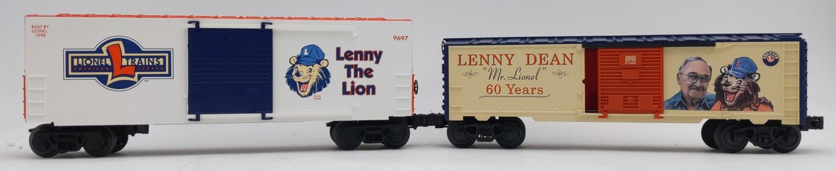 Lionel O Gauge Assorted Boxcars # 9697, Lenny Dean [2] LN/Box