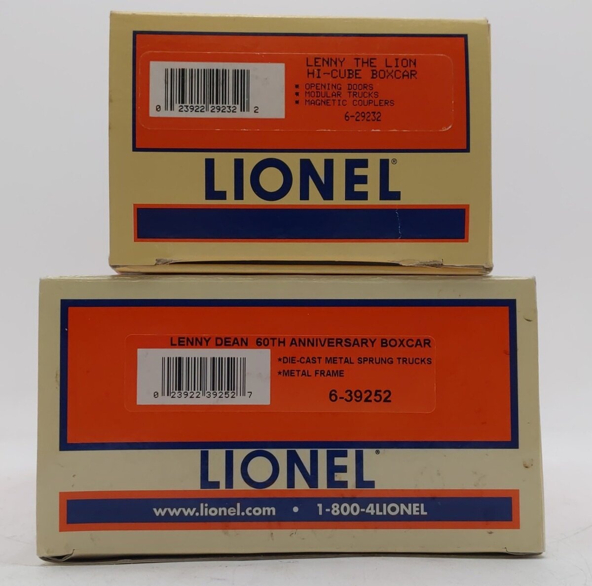 Lionel O Gauge Assorted Boxcars # 9697, Lenny Dean [2] LN/Box