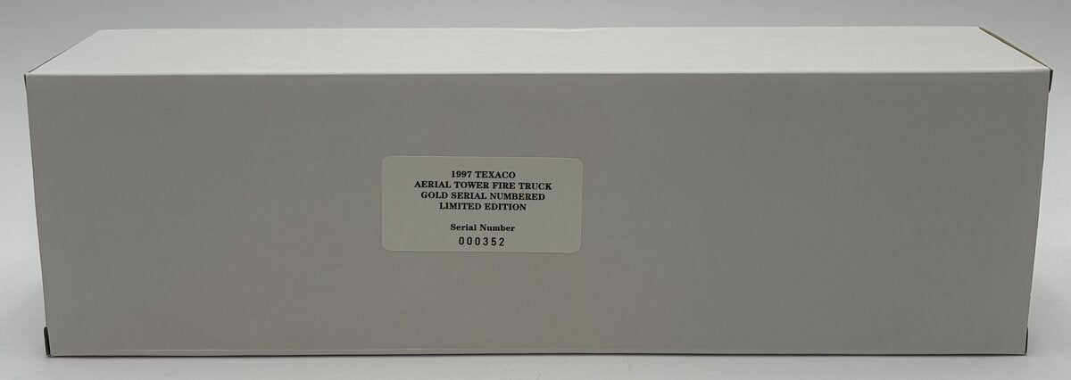Texaco 00352 1:35 1997 Texaco Aerial Tower Fire Truck Gold Serial Numbered LN/Box