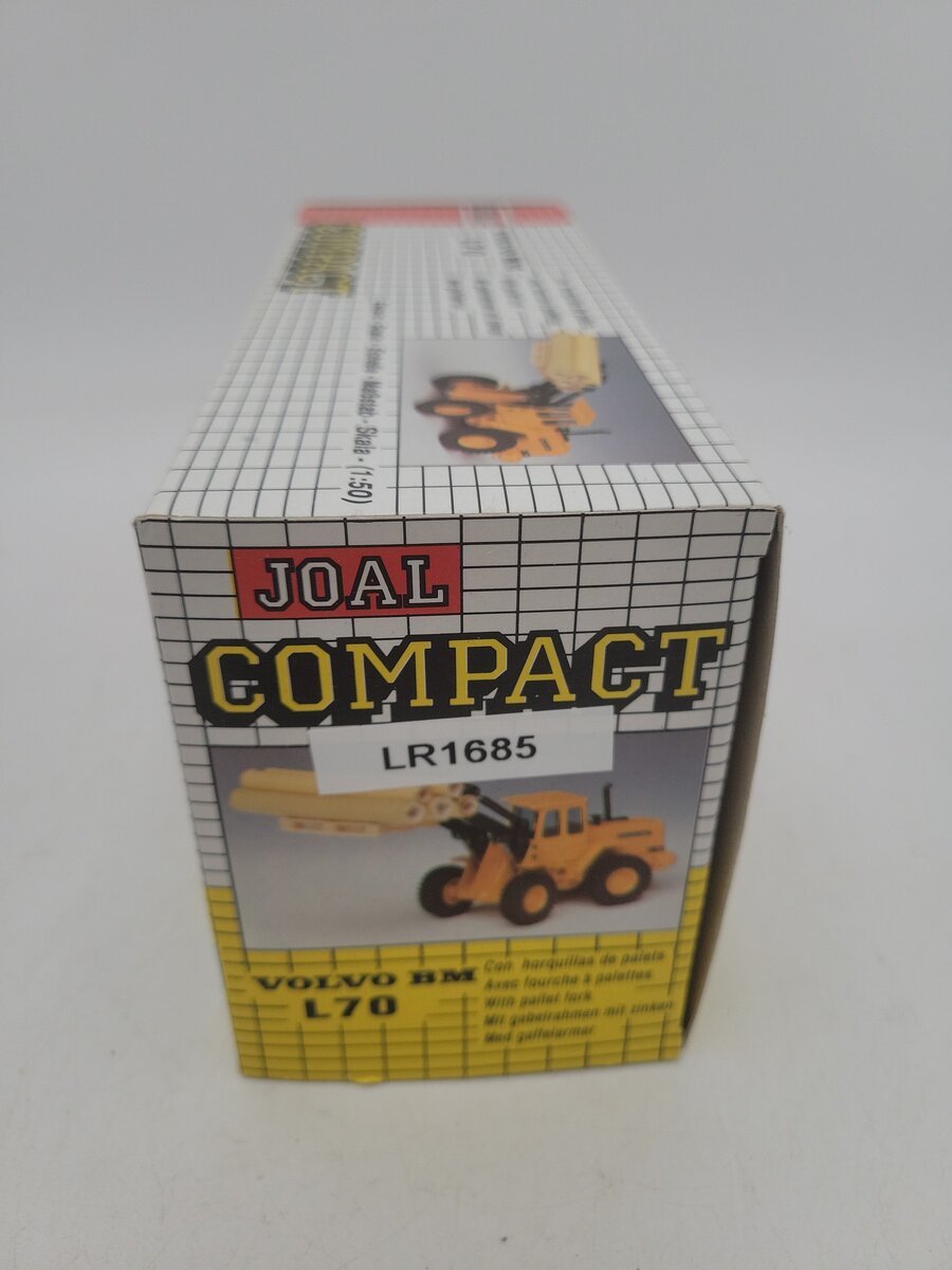 Joal 163 1:50 Scale Yellow Volvo BM L70 Compact W/Pallet Fork Diecast Metal
