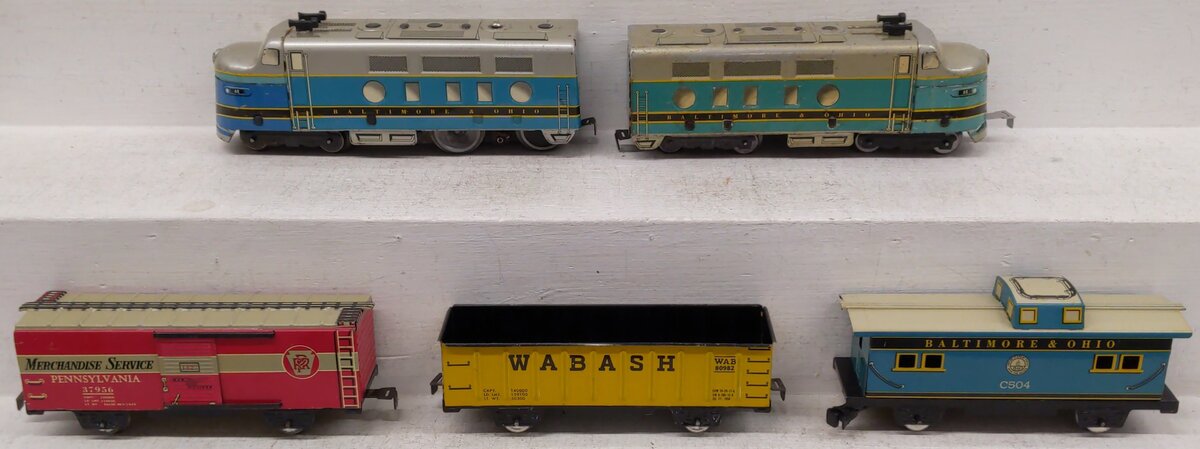 Marx 9629 Vintage O Gauge Diesel Locomotive Freight Starter Set VG/Box