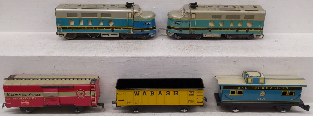 Marx 9629 Vintage O Gauge Diesel Locomotive Freight Starter Set VG/Box