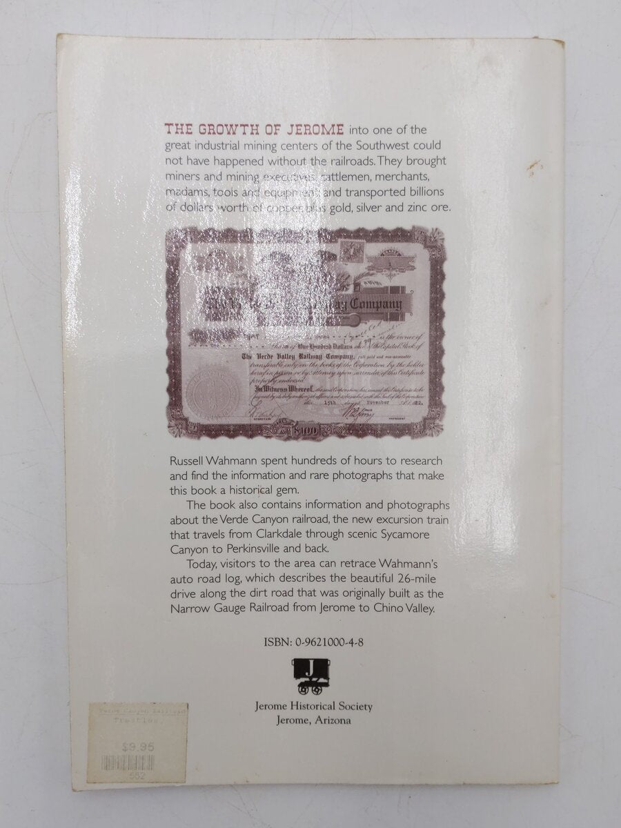 Verde Valley Railroads Paperback Book By Russell Wahmann EX