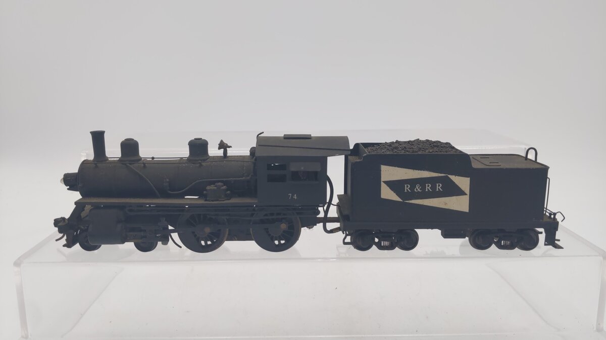United Scale Models HO Scale BRASS CUSTOM R&RR Steam Locomotive & Tender #74