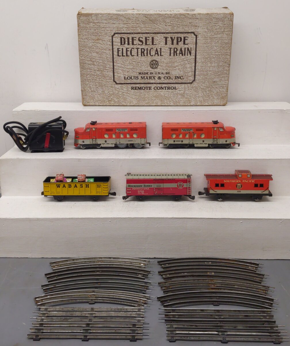 Marx 9500 Vintage O Southern Pacific Diesel Freight Train Set