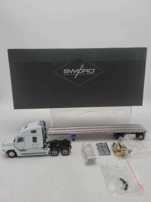 Sword Models SW2059-W 1:50 Scale White Freightliner Century Truck W/East Flatbed LN/Box
