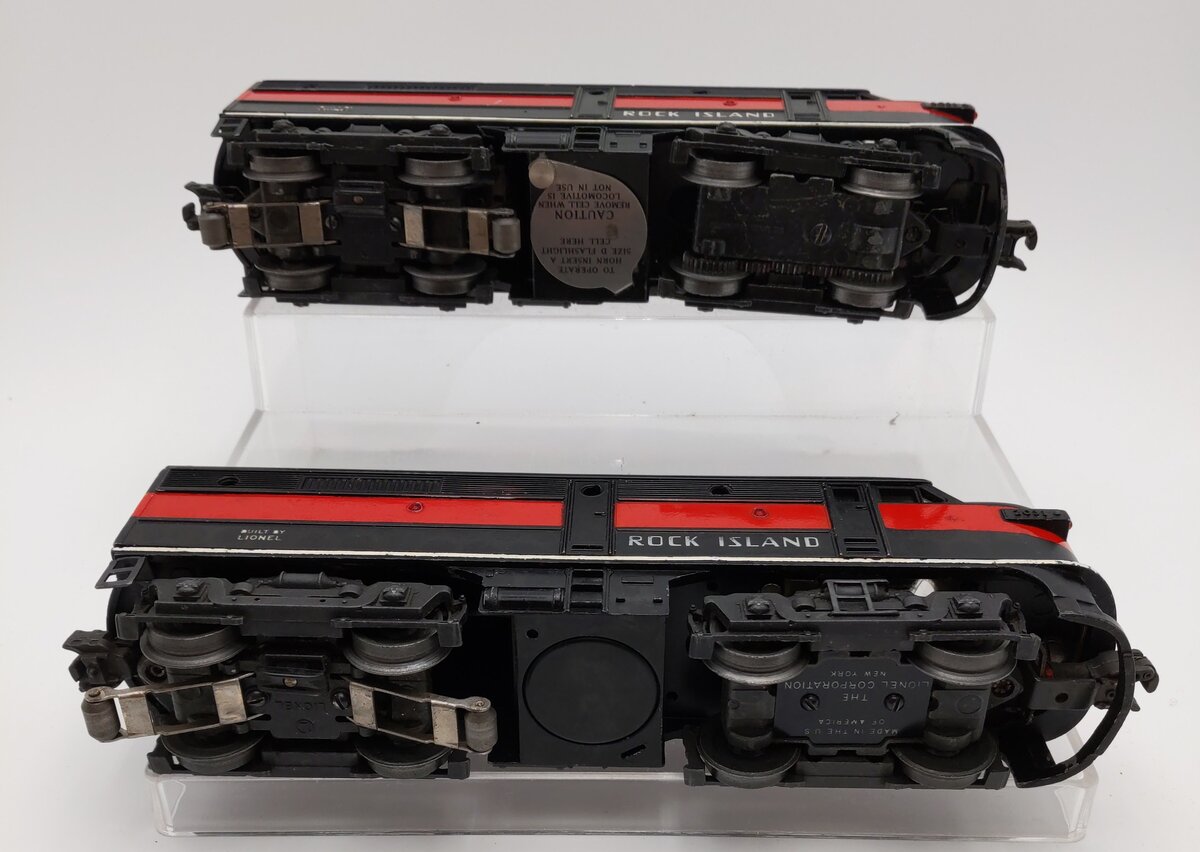 Lionel 2031 Vintage O Rock Island Alco AA Diesel Locomotive Set VG