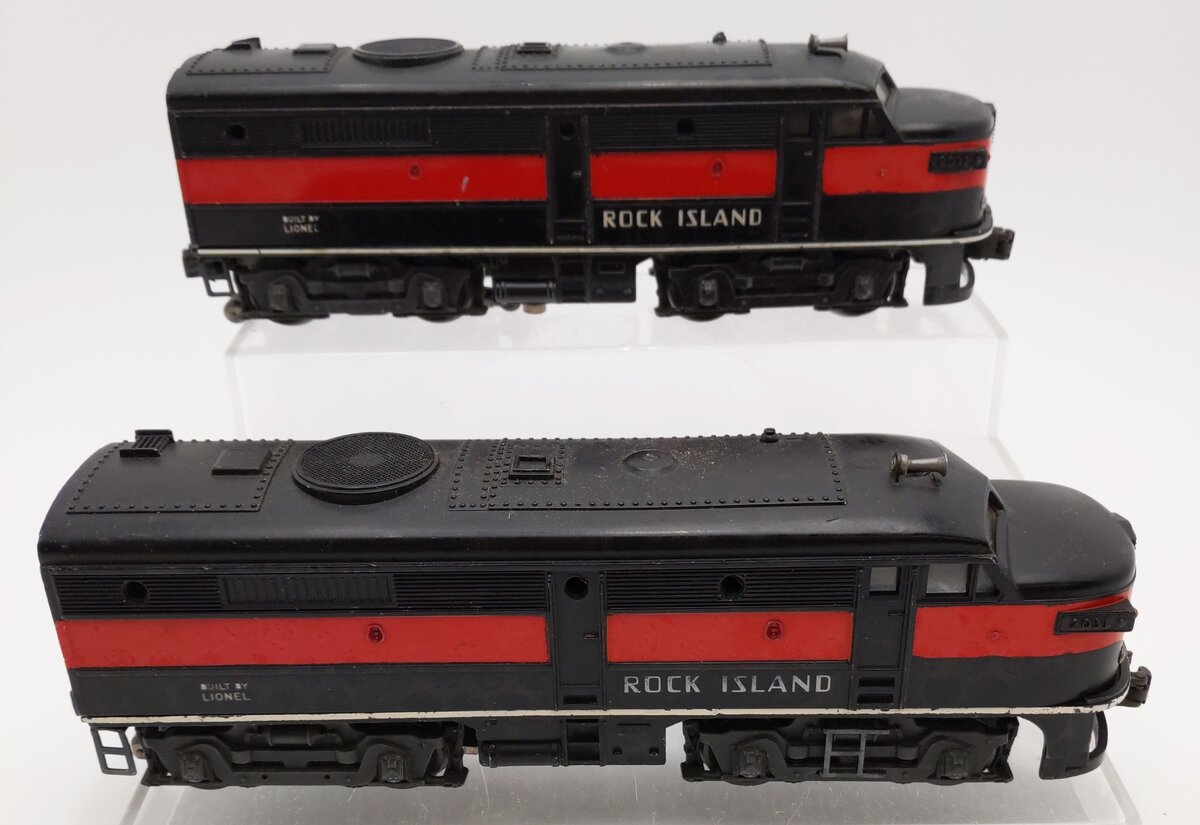 Lionel 2031 Vintage O Rock Island Alco AA Diesel Locomotive Set VG