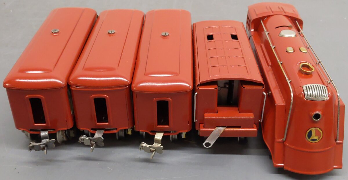 Lionel 278E Vintage O Prewar Red Comet Set - 264E/265W, 604, 603, 603