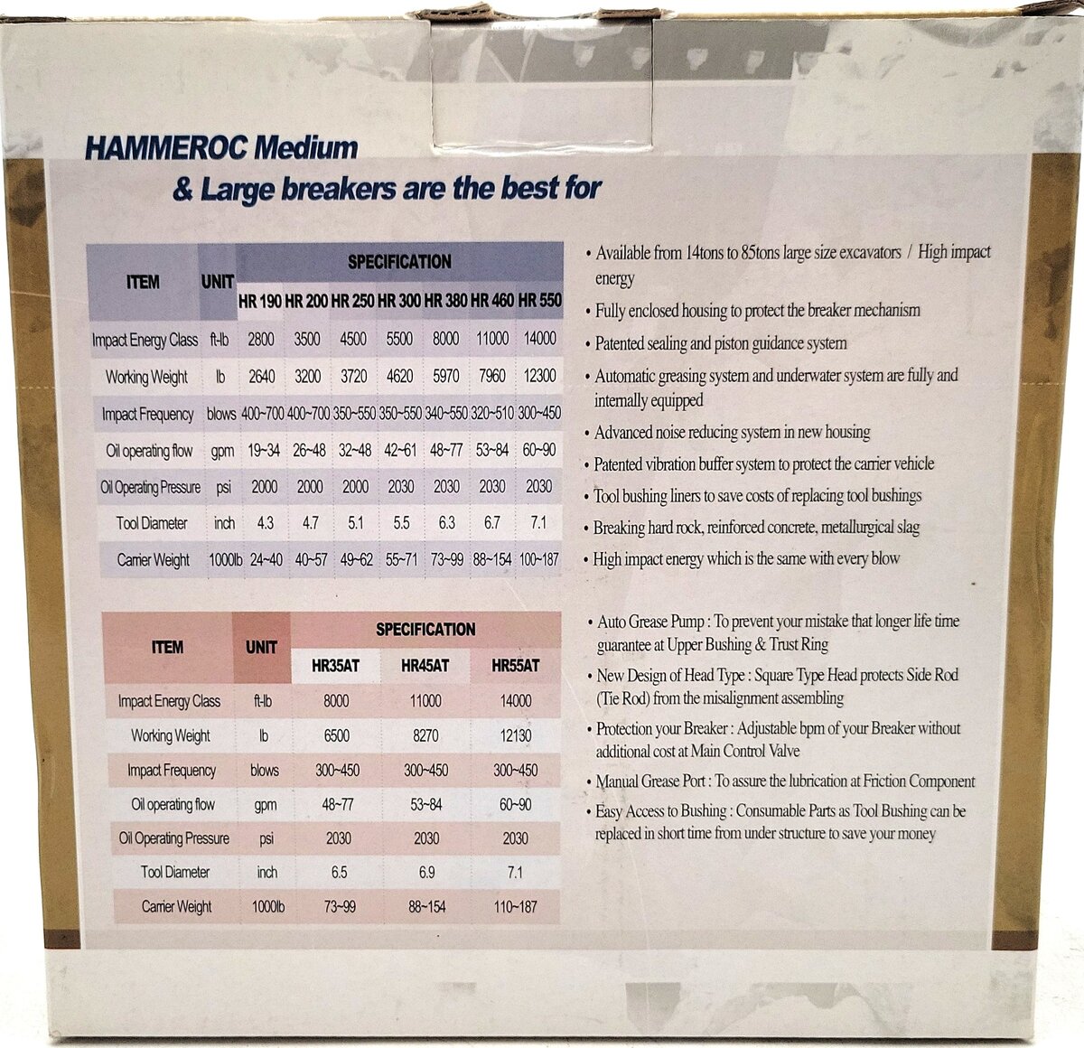 Hammeroc HR35AT Jack Hammer w/ Rock & Clock EX/Box