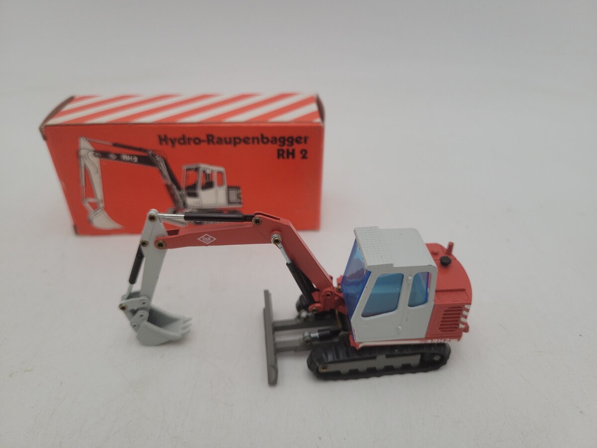 NZG 288 1:50 Scale Red/Gray O&K RH 2 Mini Excavator Raupenbagger Die Cast Model EX/Box