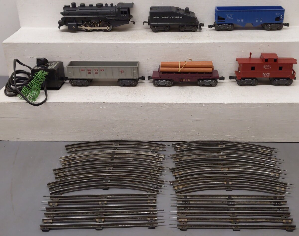 Allstate 9816 Vintage O Gauge Steam Locomotive Freight Set/Box
