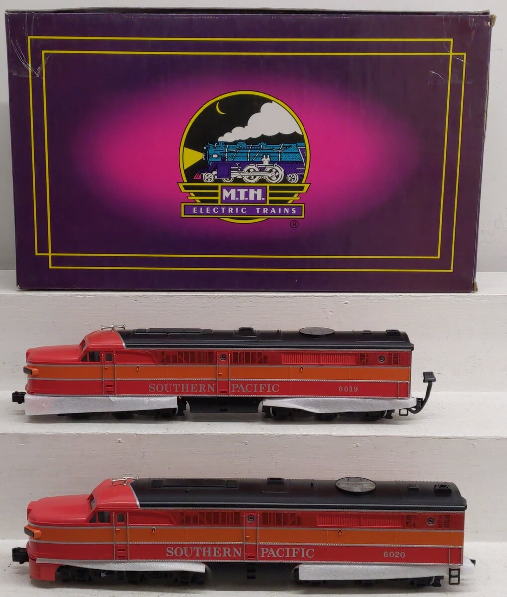 MTH 20-2022-1 O Southern Pacific Alco PA AA Diesel Set w/PS1#6019/6020 EX/Box