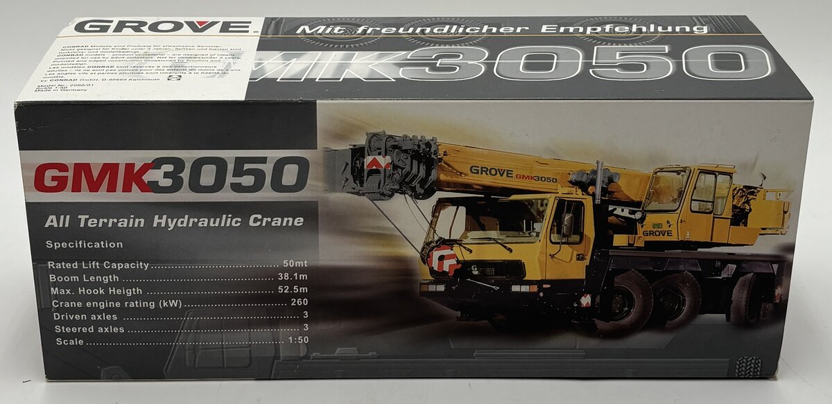 Conrad 2092/01 1:50 Grove GMK3050 Hydraulic Crane LN/Box