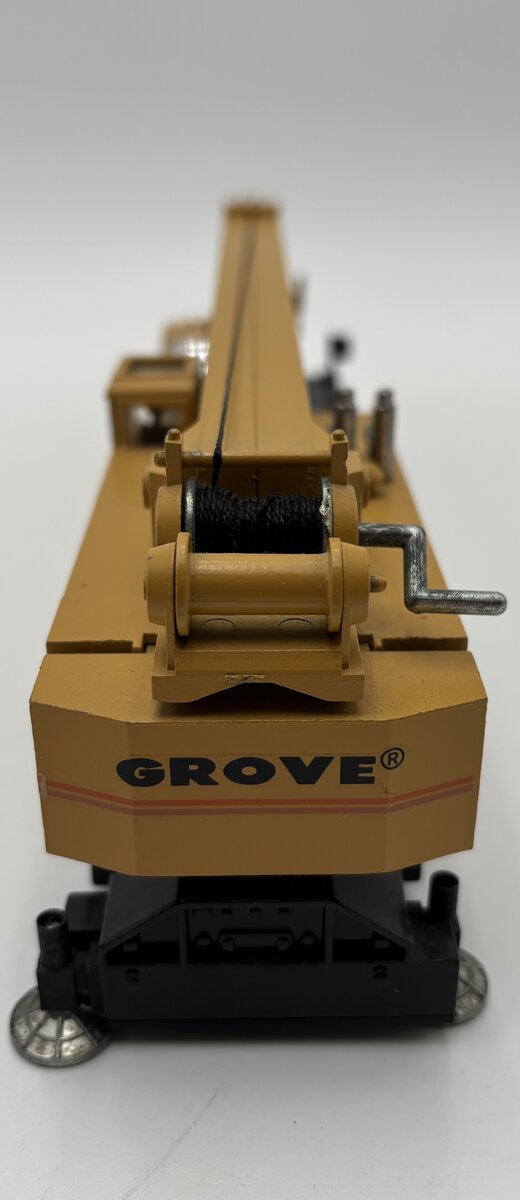 NZG 152 1:55 Scale Yellow Model TM 1500 Diecast Extendable Boom Crane W/Emblem LN/Box