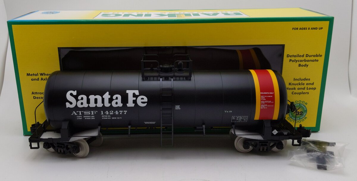 MTH 70-73002 G Scale Santa Fe Unibody Tank Car #142473 LN/Box