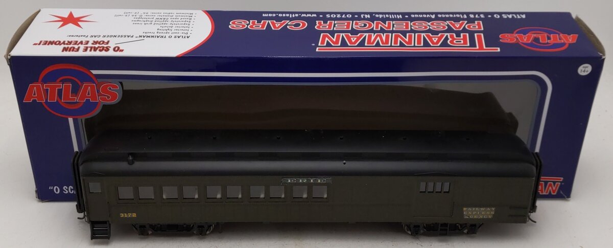 Atlas 2001250 O Gauge Custom Erie Trainman 60' Combine Passenger Car (2-Rail) VG/Box