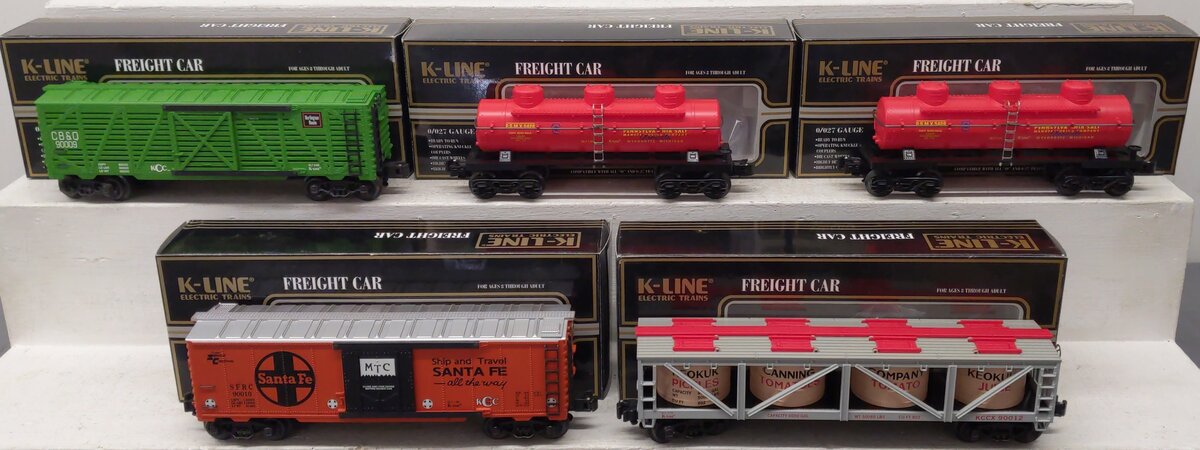 K-Line O Gauge Assorted Freight Cars 5426, 90012, 90009, 90010 [5] EX/Box