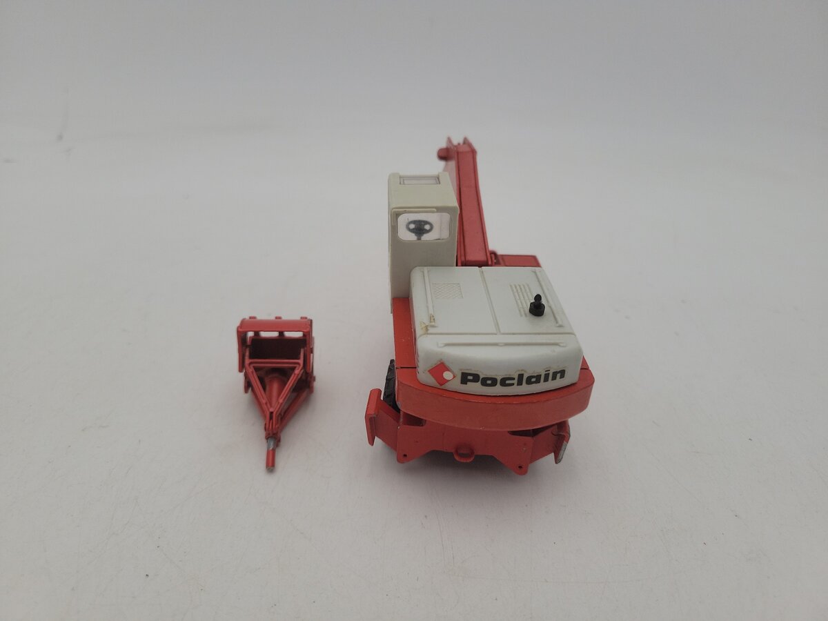 Conrad 2898 1:50 Scale Red Tracked Excavator Poclain B 90 Construction Equipment VG/Box