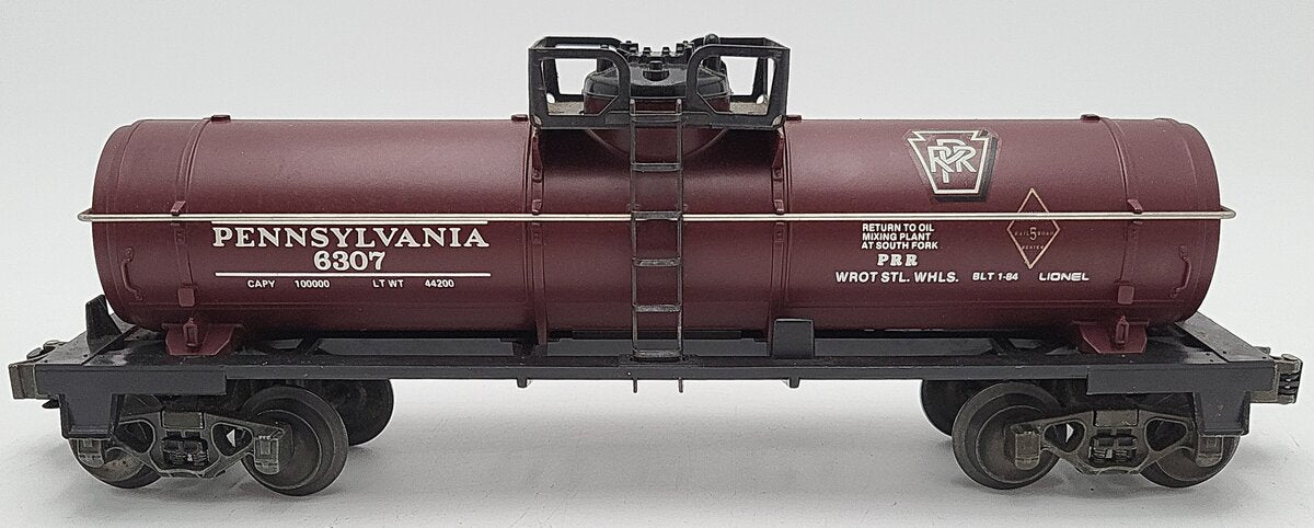 Lionel 6-6307 O Gauge Pennsylvania Single Dome Tank Car EX