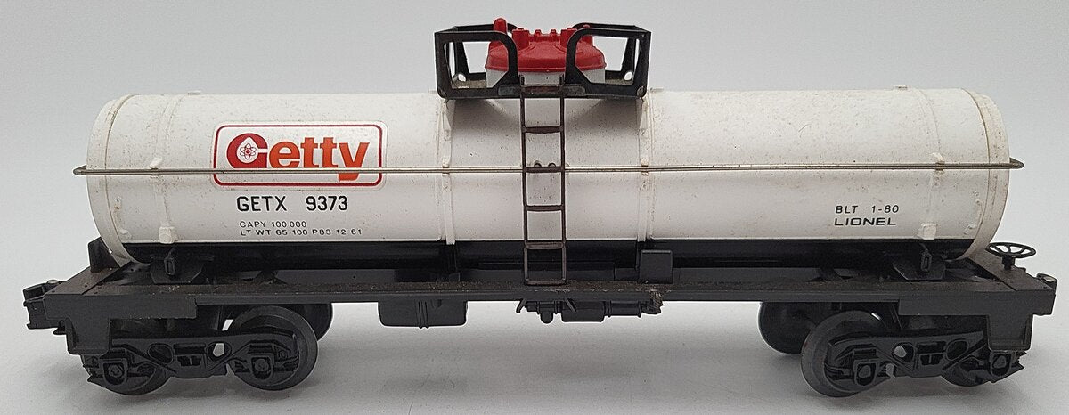 Lionel 6-9373 O Gauge Getty Oil Single Dome Tank Car EX
