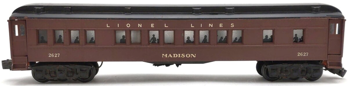 Lionel 2627 Vintage O Madison Heavyweight "Madison" Passenger Car -Repainted