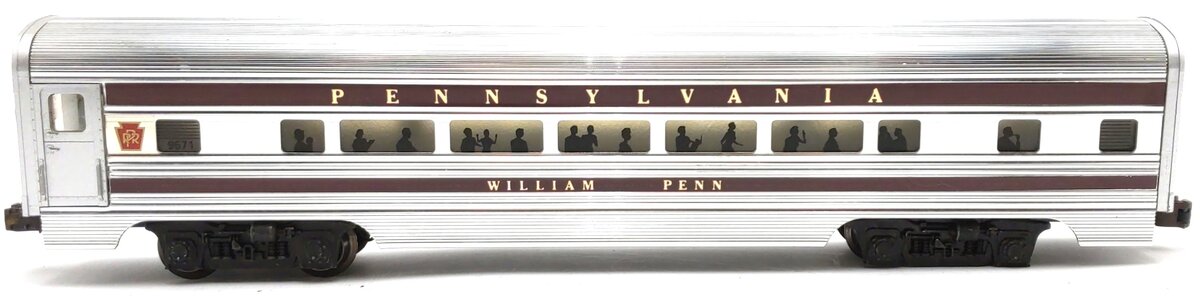 Lionel 6-9571 O Gauge Pennsylvania RR "William Penn" Aluminum Passenger Car EX