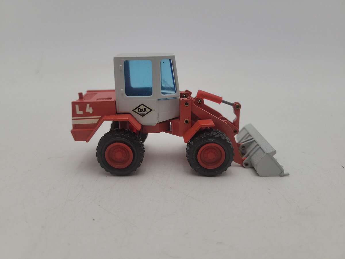 NZG 278 1:50 Scale Red /Gray O&K L4 Wheel Loader Die Cast Model EX/Box