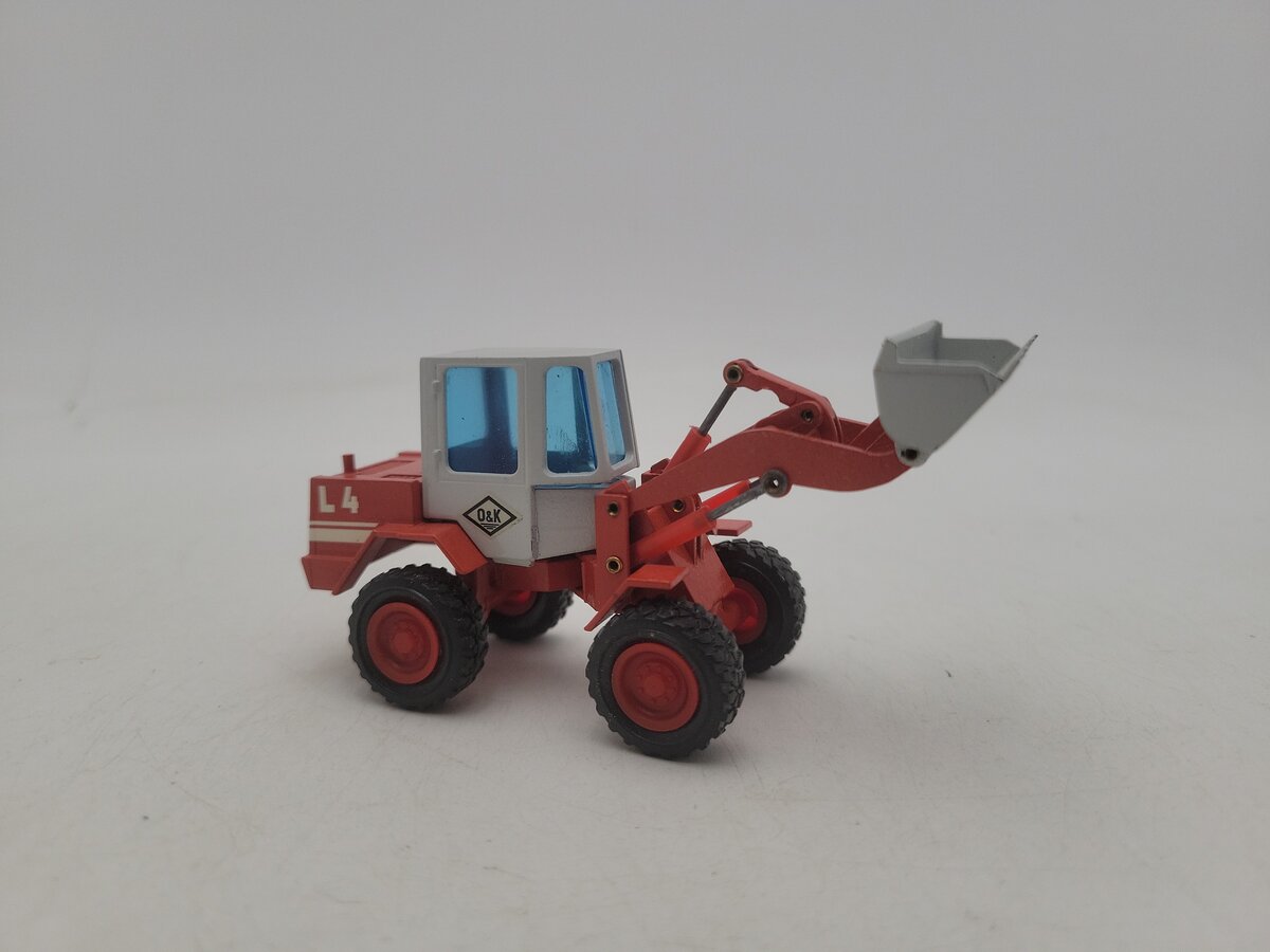 NZG 278 1:50 Scale Red /Gray O&K L4 Wheel Loader Die Cast Model EX/Box