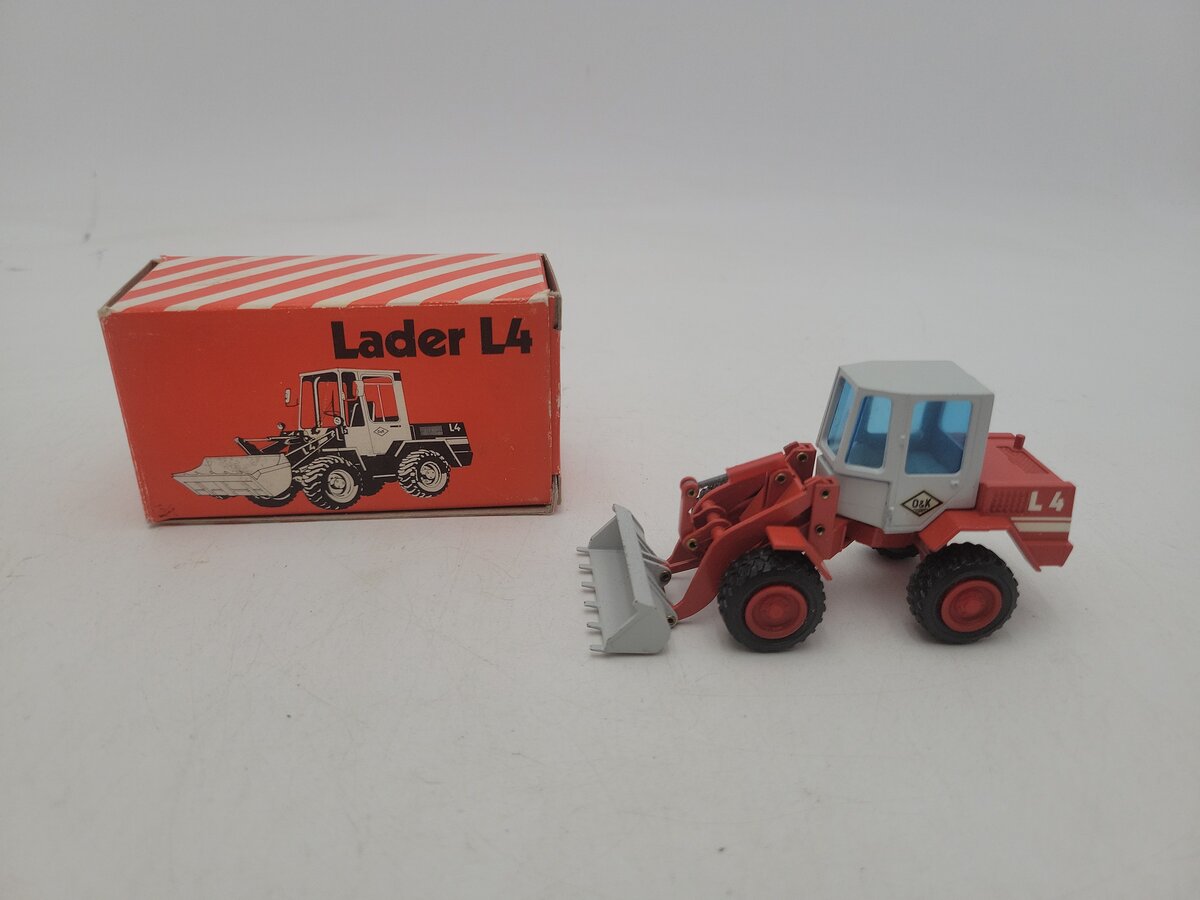 NZG 278 1:50 Scale Red /Gray O&K L4 Wheel Loader Die Cast Model EX/Box