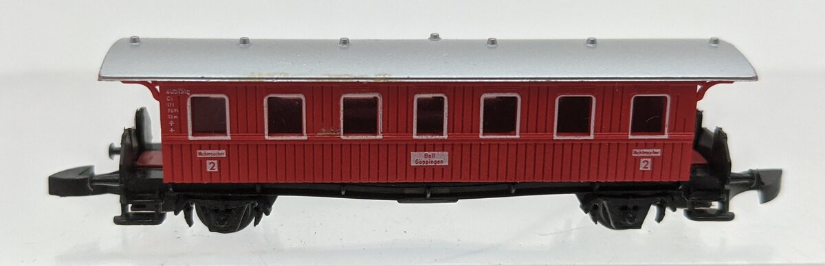 Marklin 8701 Z Scale K.W.ST.E. Red Local Coach Car EX